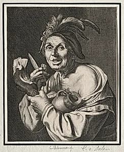 A Man with a Ham, Just Cut by Cornelis van Dalen (Dutch, 1638-c. 1664)