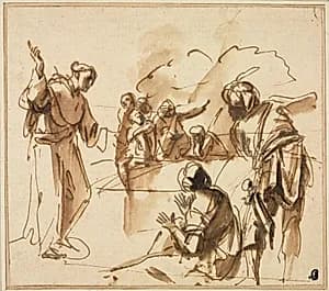A Monk Preaching by Pier Francesco Mola (Italian, 1612–1666)