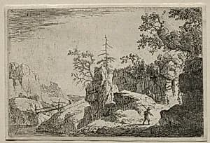 A Mountain Landscape by Jan van Aken (Dutch)