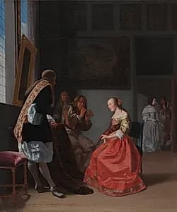 A Musical Company by Jacob Ochtervelt (Dutch, 1634–1682)