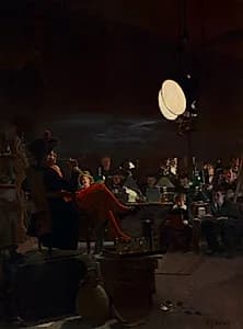 A Night Class by Jehan-Georges Vibert (French, 1840–1902)