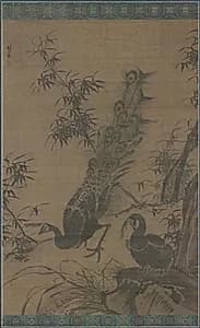 A Pair of Peafowl by Lin Liang (Chinese, 1416–1480)