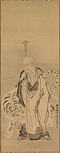 A Sage with Tiger by Kano Tan’yū (Japanese, 1602–1674)