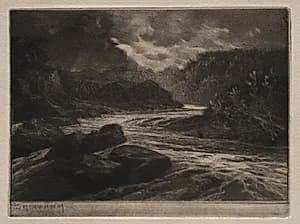 A Salmon River by Francis Seymour Haden (British, 1818–1910)