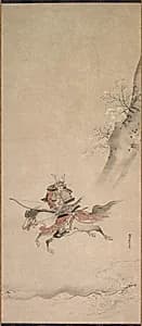 A Samurai on Horseback by Kusumi Morikage (Japanese, active c. 1620–1690)