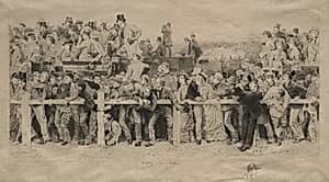 A Scene at the Derby by Adlophe Lalauze (French, 1838–1906)