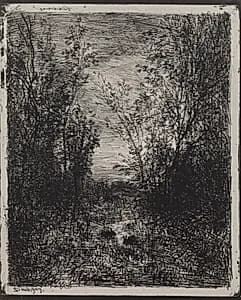 A Stream in a Glade by Charles François Daubigny (French, 1817–1878)