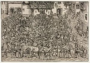 A Tournament by Lucas Cranach (German, 1472–1553)