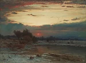 A Winter Sky by George Inness (American, 1825–1894)