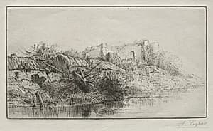 Abandoned Village by Alphonse Legros (French, 1837–1911)