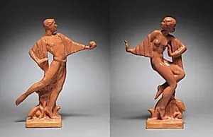 Adam and Eve by Cowan Pottery Studio (America, Rocky River, Ohio, 1920–1931)