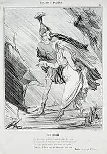 Aeneas and Dido by Honoré Daumier (French, 1808–1879)