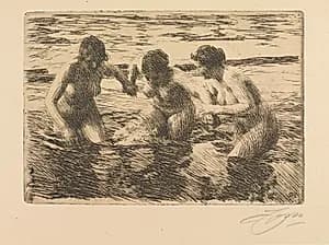 Against the Current by Anders Zorn (Swedish, 1860–1920)