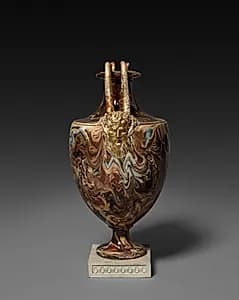 Agateware Vase by Wedgwood and Bentley (British, Staffordshire, 1769–1780)