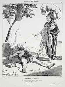 Alexander and Diogenes by Honoré Daumier (French, 1808–1879)