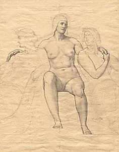 Allegorical Female Figures by Kenyon Cox (American, 1856–1919)
