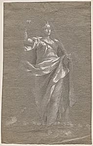 Allegorical Figure (recto) by Anonymous