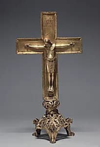 Altar Cross with Stand by Unknown Artist