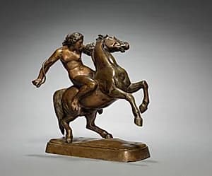 Amazon Taming a Horse by Jean-Jacques Feuchère (French, 1807–1852)