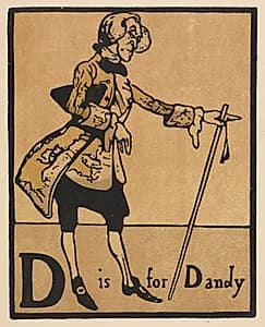 An Alphabet: D is for Dandy by William Nicholson (British, 1872–1949)