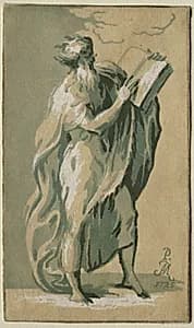 An Old Man Standing by Antonio Maria I Zanetti (Italian, 1680–1757)
