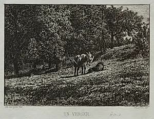 An Orchard by Charles-Émile Jacque (French, 1813–1894)