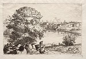 Angers:  L'Étang St. Nicolas by Auguste Louis Lepère (French, 1849–1918)