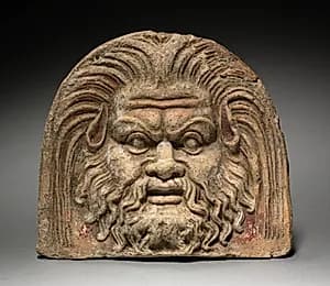 Antefix with Satyr Face by Unknown Artist