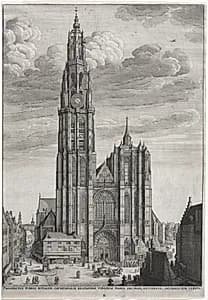 Antwerp Cathedral by Wenceslaus Hollar (Bohemian, 1607–1677)