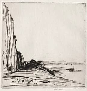 Appin Rocks by David Young Cameron (British, 1865–1945)