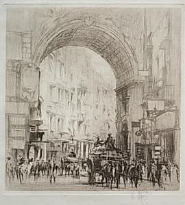 Arco San Carlo, Naples by William Walcot (British, 1874–1943)