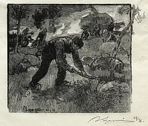Arracheurs de bruyères by Auguste Louis Lepère (French, 1849–1918)
