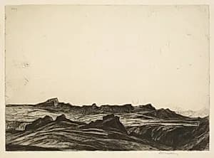 Arran Peaks by David Young Cameron (British, 1865–1945)