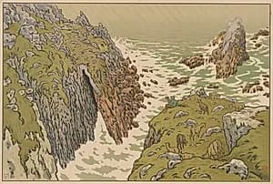 Aspects of Nature: The Cliff by Henri Rivière (French, 1864–1951)