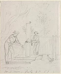 At the Pump by William Sidney Mount (American, 1807–1868)