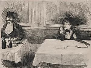 At the Restaurant by Jean Louis Forain (French, 1852–1931)