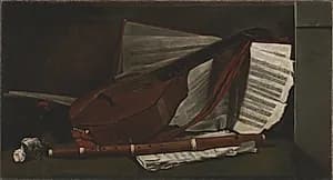 Attributes of Music by François Bonvin (French, 1817–1887)