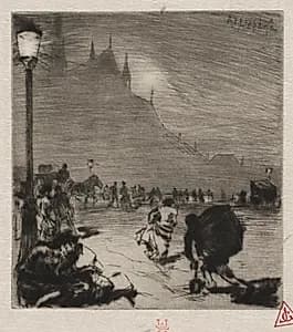 Au Coin du Pont-aux-Doubles by Auguste Louis Lepère (French, 1849–1918)