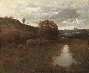 Autumn Landscape and Pool by Alexander H. Wyant (American, 1836–1892)
