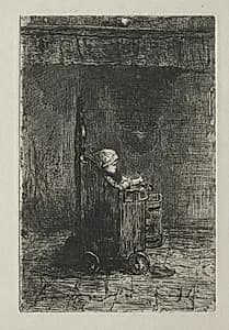 Baby in His Chair by Jozef Israëls (Dutch, 1824–1911)