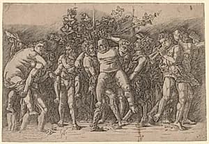 Bacchanal with Silenus by Giovanni Antonio da Brescia (Italian)