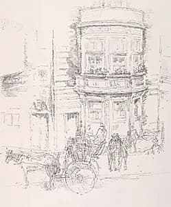 Back of The Gaiety Theatre by James McNeill Whistler (American, 1834–1903)