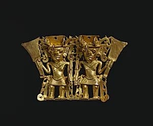 Bat-Nosed Figures Pendant by Unknown Artist