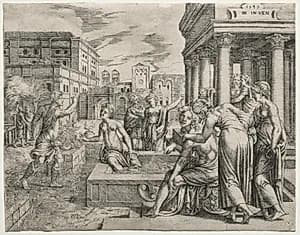 Bathsheba in the Bath by Cornelis Massys (Flemish, 1510/11–1556/57)