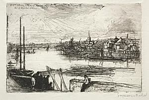 Battersea Reach by Francis Seymour Haden (British, 1818–1910)