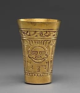 Beaker with Frontal Figures by Unknown Artist
