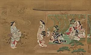 Beauty Receiving a Visitor by Tamura Suio (Japanese)