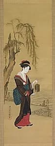Beauty with Fireflies by Kubo Shunman (Japanese, 1757–1820)