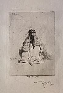 Beggar by Mariano Fortuny (Spanish, 1838–1874)