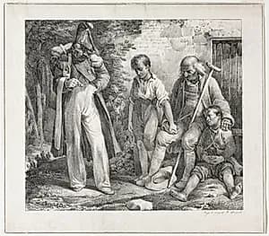 Begging for Alms by Nicolas Toussaint Charlet (French, 1792–1845)